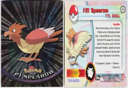 Spearow Foil #21 Topps Trading Cards Series 1 Pokemon NM - Image 1