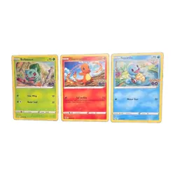 Charmander Bulbasaur Squirtle Kanto Starter Trio Pokemon GO TCG 3 Card Set 2022 - Image 1