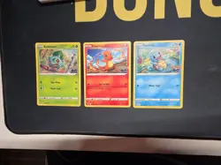 Charmander Bulbasaur Squirtle Kanto Starter Trio Pokemon GO TCG 3 Card Set 2022 - Image 3