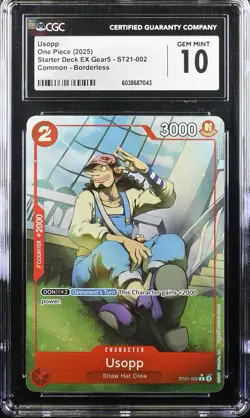 Usopp ST21-002 CGC 10 Starter Deck EX Gear 5 One Piece Card - Image 1