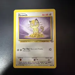 Meowth 56/64 - Jungle Unlimited Pokemon Card - Vintage WOTC D60 - Image 1