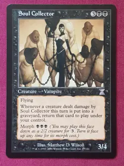Magic The Gathering TIME SPIRAL SOUL COLLECTOR black card MTG - Image 1