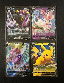 Pokemon TCG 4-Card V Holo Lot - Umbreon V Sylveon V Origin Forme Palkia V - Image 1