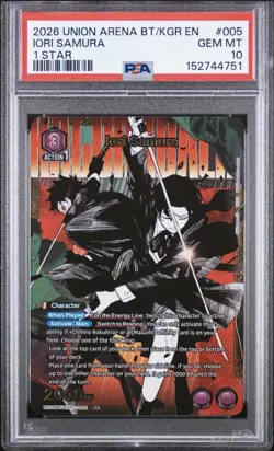 Union Arena TCG Iori Samura Alt Art Holo PSA 10 Gem Mint Kagurabachi - Image 1