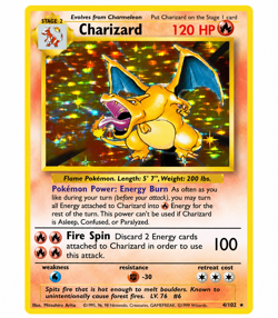 1999 Base Set Unlimited Charizard 4/102 Holo Rare Vintage Pokemon Card NM - Image 1