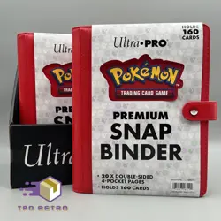 Ultra PRO Red Premium 4-Pocket Snap Binder for Pokemon TCG 160-Card - BRAND NEW - Image 1