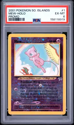 PSA 6 Mew Holo 1/18 Southern Islands Promo Pokemon Card - Image 1