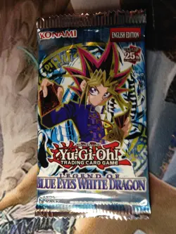 Yugioh "Legend of Blue-Eyes LOB" 9-Card 25th Anniversary Sealed Booster Pack X1 - Image 1