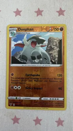 Donphan 087/185 Vivid Voltage Reverse Holo Rare Pokemon TCG Card - Image 1