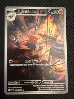 Fletchinder 199/193 Illustration Rare Paldea Evolved Pokemon Holo sv02 English - Image 1