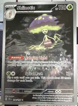 Pokemon TCG Shiinotic 194/191 Illustration Rare Holo Sv08 Surging Sparks ENG - Image 1