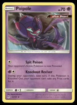 Poipole 55/131 Uncommon Forbidden Light Pokemon Lightly Played - Image 1