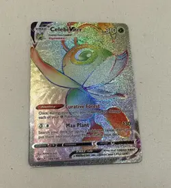 Pokemon Celebi VMAX Secret Rare Full Art Holo 199/198 Chilling Reign Card - Image 1