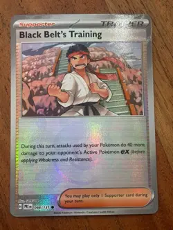 Pokemon TCG Black Belt's Training 098/131 Prismatic Evolutions (Poke Ball) - Image 1