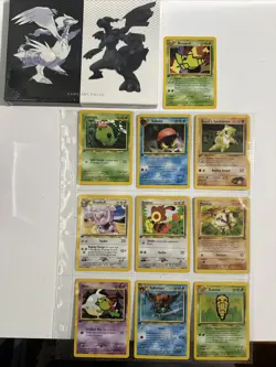 Pokemon 1st Edition Card Lot Vintage WOTC Collection + Game Art Folio - Image 1