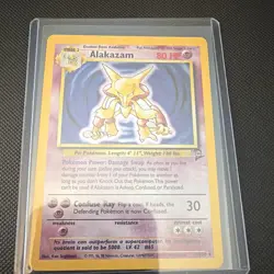 Alakazam 1/102 Base Set Holo Rare ENG 1999 80 HP Stage 2 WOTC - Image 1
