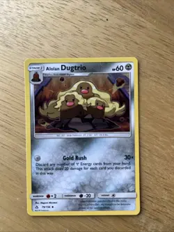 Alolan Dugtrio 79/156 SM Ultra Prism Pokemon NM - Image 2