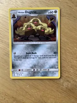 Alolan Dugtrio 79/156 SM Ultra Prism Pokemon NM - Image 3