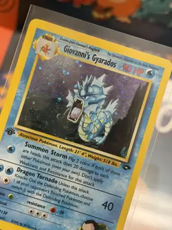 Pokemon Giovanni's Gyarados 1st Edition Holo Rare Gym Challenge 5/132 90 HP - Image 3