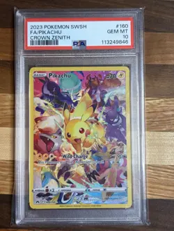 2023 Pokemon SWSH Crown Zenith Pikachu #160/159 PSA 10 GEM MINT - Image 1