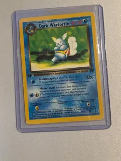 Dark Wartortle 46/82 Uncommon Team Rocket Pokemon 1st Edition Heavily Played - Image 1
