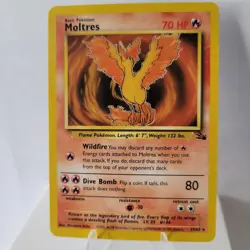 Moltres 27/62 Rare Fossil Pokemon Unlimited Near Mint - Image 1