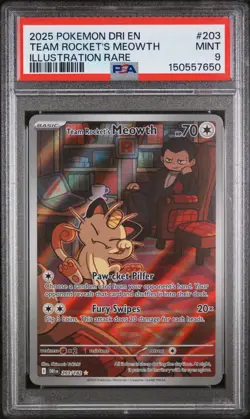 Pokemon: Team Rocket's Meowth #203 | PSA 9 - Image 1