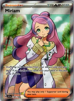 Miriam 238/198 Ultra Rare Scarlet & Violet English Pokemon TCG Single Near Mint - Image 1