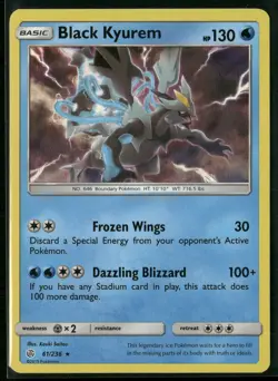 Black Kyurem 61/236 Holo Rare Cosmic Eclipse Pokemon Holo Lightly Played - Image 1