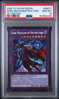 YU-GI-OH! MAZE OF MUERTOS DARK MAGICIAN OF DESTRUCTION PSA 10 Gem Mint Secret - Image 2