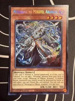Mitsurugi no Mikoto, Aramasa (SECRET RARE) L26D-ENM06 (NM) 1st Edition Yu-Gi-Oh! - Image 1