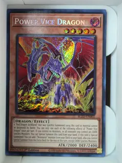 POWER VICE DRAGON - BLZD-EN002 Secret Rare Blazing Dominion Yu-Gi-Oh NM - Image 1