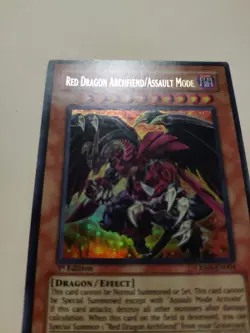 Red Dragon Archfiend/Assault Mode CRMS-EN004 1st Edition Ultra Rare LP - Image 2