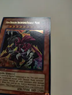 Red Dragon Archfiend/Assault Mode CRMS-EN004 1st Edition Ultra Rare LP - Image 3