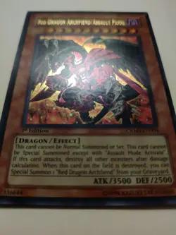 Red Dragon Archfiend/Assault Mode CRMS-EN004 1st Edition Ultra Rare LP - Image 4