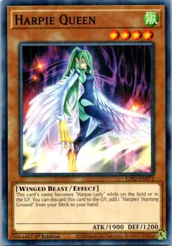 Harpie Queen LDS2-EN072 Yu-Gi-Oh! 1st Edition Light Play - Image 1