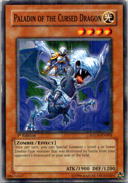 Paladin of the Cursed Dragon SDZW-EN003 Yu-Gi-Oh! TCG 1st Edition HP - Image 1