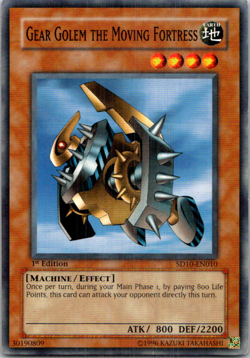 Gear Golem the Moving Fortress SD10-EN010 Yu-Gi-Oh! TCG LP 1st Edition - Image 1