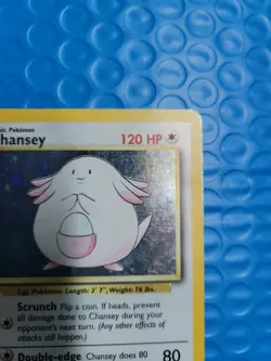 Pokemon Chansey Holo Rare TCG Card Base Set Unlimited 3/102 Vintage 1999 Card - Image 2
