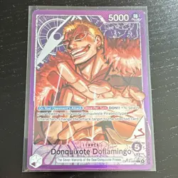 One Piece Card Game Doflamingo OP04-060 Alt Art Leader Foil EN - Image 1