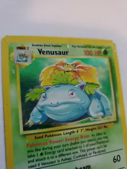 Venusaur Base Set Holo Pokemon Card WOTC Played - Image 2