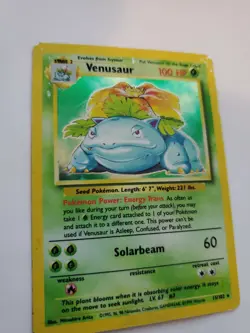 Venusaur Base Set Holo Pokemon Card WOTC Played - Image 3