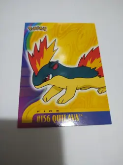 MINT Glossy QUILAVA #156 - BLUE LOGO NON-HOLO JOHTO TOPPS POKEMON CARD 1st - Image 1