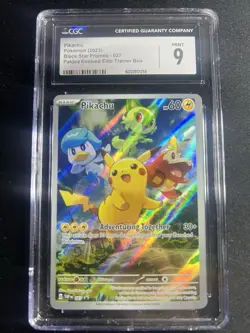Pokemon Pikachu TCG Black Star Promo 027 CGC 9 Paldea Evolved ETB Card -Mint!- - Image 1