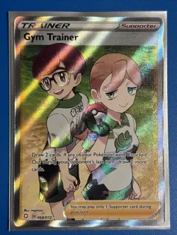 Gym Trainer Full Art 068/072 Ultra Rare Holo Shining Fates Pokemon + Card Saver - Image 1