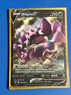 Pokemon Drapion V - 106/185 - Ultra Rare NM-Mint Vivid Voltage + Card Saver - Image 1