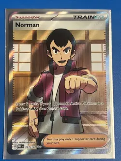 Norman - 237/182 - Ultra Rare NM English Pokemon Paradox Rift + Card Saver - Image 1
