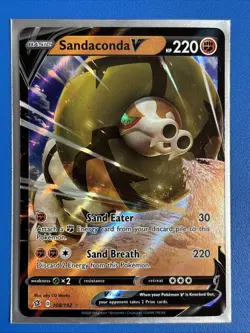 Sandaconda V SWSH02: Rebel Clash 108/192 Ultra Rare Holo NM + Card Saver - Image 1