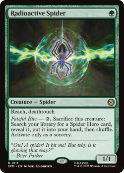 Radioactive Spider 0111 ~ Rare MTG Marvel Spider-Man - Image 1