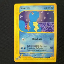 Squirtle 132/165 Expedition Base Set Common 2002 Kyoko Nintendo Pokemon Card - Image 1